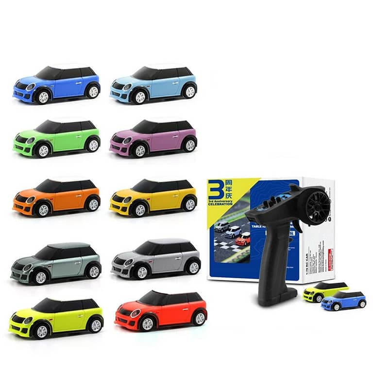 Turbo Racing RTR 1/76 Two RC Cars 3rd Anniversary Version Mini Full Proportional Kids Toys